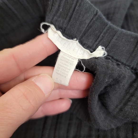 EILEEN FISHER 100% ORGANIC COTTON BLACK CREPE ANKLE PANTS, SZ SMALL - Picture 6 of 13